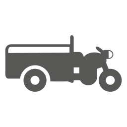Icono de lado de motocicleta de 3 ruedas Diseño PNG