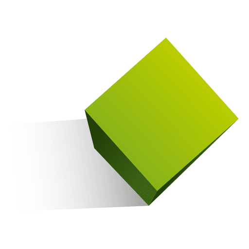 Forma de cubo 3d Diseño PNG