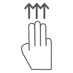 3x deslizar hacia arriba el icono de gesto 3x deslizar hacia arriba el icono de gesto