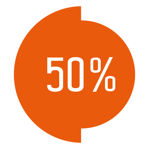 50 percent completed circle infographic PNG Design