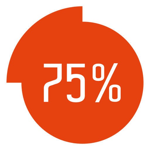 Download 75 percent completed circle infographic - Transparent PNG & SVG vector file