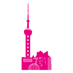 Pearl tower skyline PNG Design