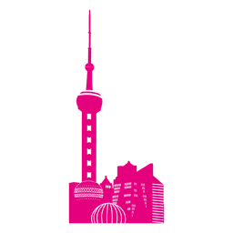 Perlenturm Skyline PNG-Design