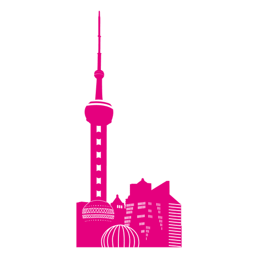 Pearl tower skyline PNG Design