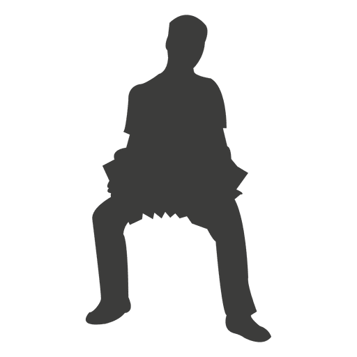 Accordion musician silhouette PNG Design