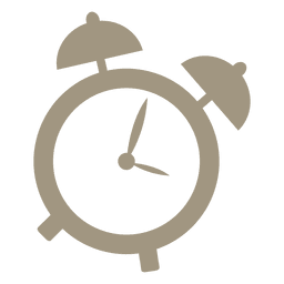 Icono plano reloj despertador 3 Diseño PNG