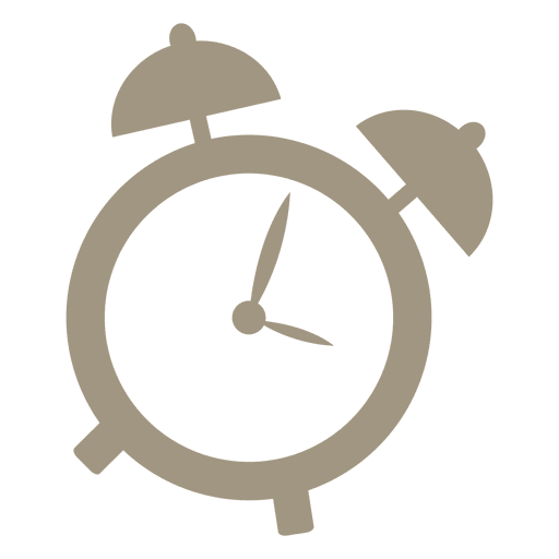Icono plano reloj despertador 3 Diseño PNG