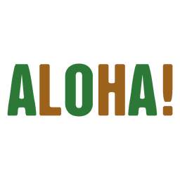 Aloha Logo PNG & SVG Design For T-Shirts