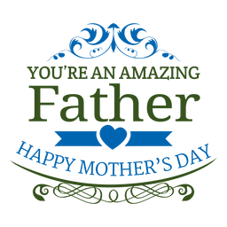 Amazing father badge PNG Design