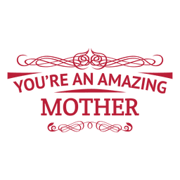 Design de crachá decorativo incrível para a mãe Desenho PNG