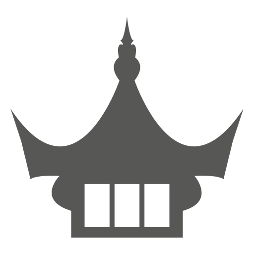 Ícone do telhado de um antigo templo chinês Desenho PNG