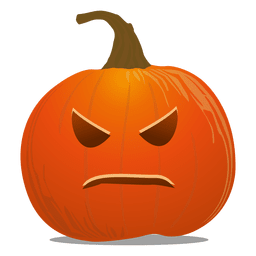 Angst Kürbis Emoticon PNG-Design