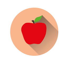 Ícone de círculo de maçã Desenho PNG