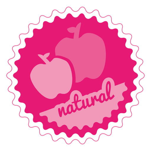 Apple natural circle badge