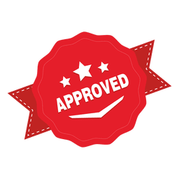Emblema redondo aprovado Desenho PNG
