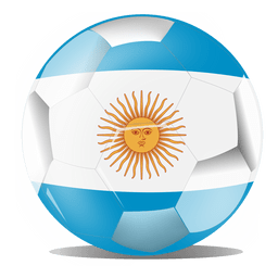 Argentinien-Flaggenball PNG-Design