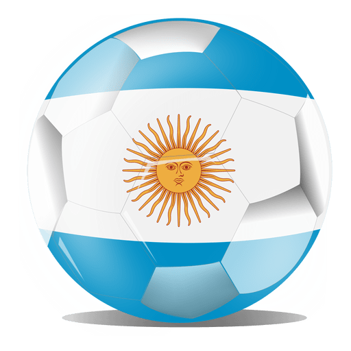 Bola de bandeira da argentina Desenho PNG