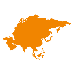 Mapa continental asiático Desenho PNG