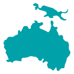 Australian continent blue map Transparent PNG