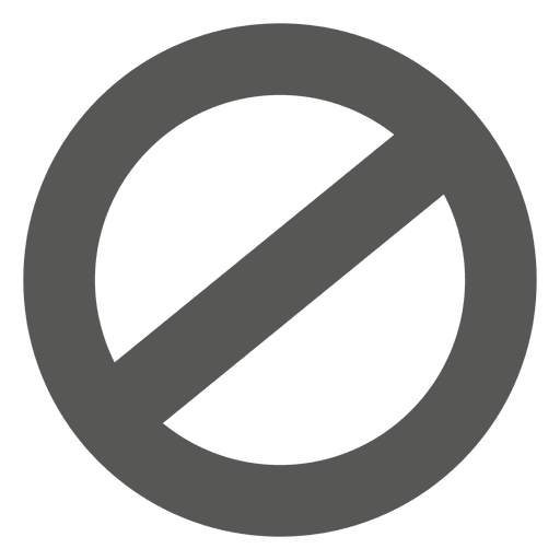 Sinal do círculo de proibição Desenho PNG