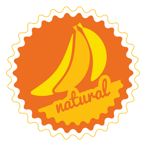 Banana natural circle badge PNG Design