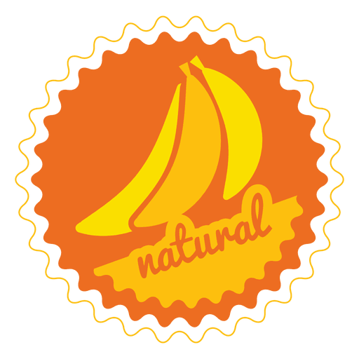 Bananen-Naturkreisabzeichen PNG-Design