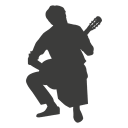 Silhueta de músico de banjo Desenho PNG