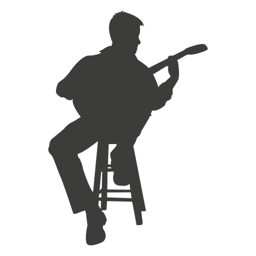 Banjo player silhouette PNG Design