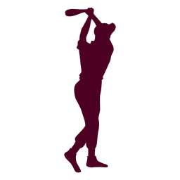 Silhueta de rebatidas de beisebol Desenho PNG