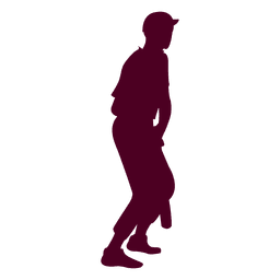 Bateador béisbol vector silueta Diseño PNG