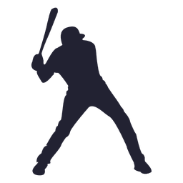 Silueta de jugador de beisbol Diseño PNG