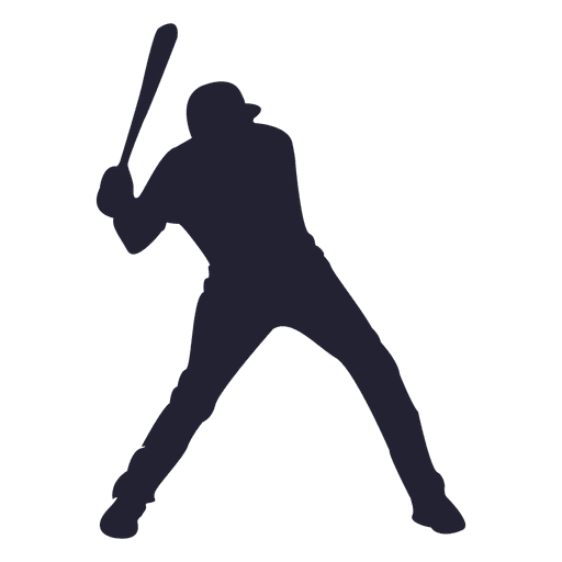 Baseball player silhouette PNG Design