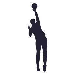 Silueta de jugador de baloncesto Diseño PNG