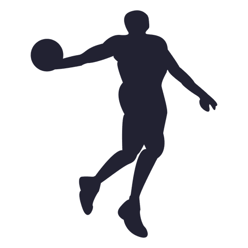 Basketballspielerschattenbild 1 PNG-Design