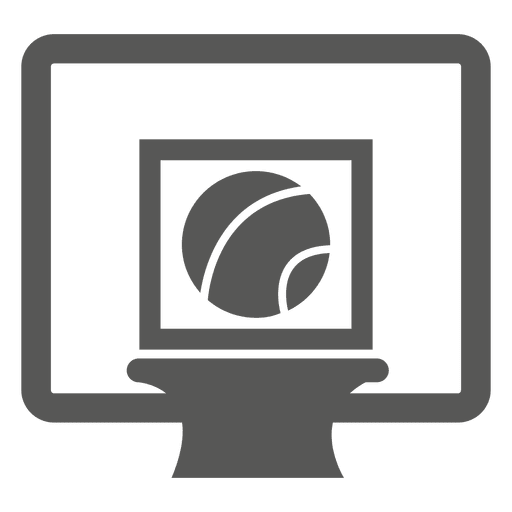 Basketball with post icon PNG Design