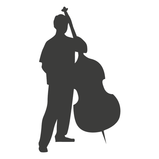 Bassmusiker-Silhouette PNG-Design