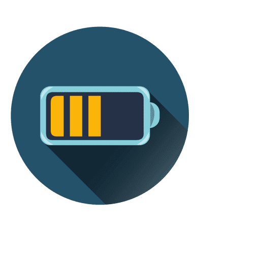 Battery circle icon PNG Design