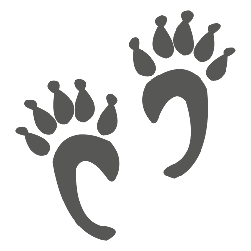 Ícone de pegada de urso Desenho PNG