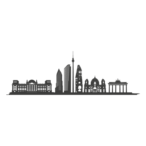 Berlin skyline silhouette PNG Design