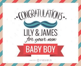 New baby congratulations greeting card maker