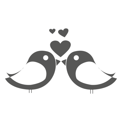Vögel mit Liebe geschlagen PNG-Design