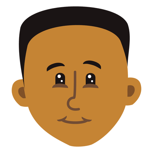 Black boy cartoon head PNG Design