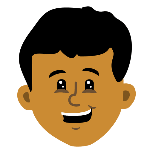 Black boy cartoon head 1 PNG Design