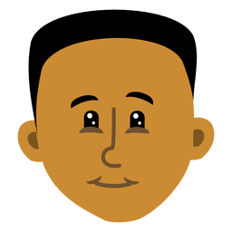 Schwarzer Junge Karikaturkopf 2 PNG-Design