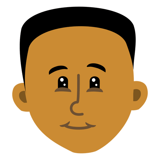 Black boy cartoon head 2 PNG Design