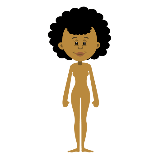 Schwarze weibliche Figur PNG-Design