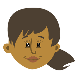 Dibujos animados de cabeza femenina negra 1 Diseño PNG