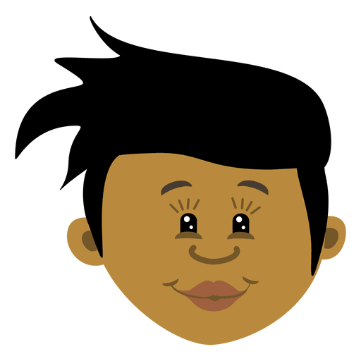 Black girl head cartoon 1 PNG Design
