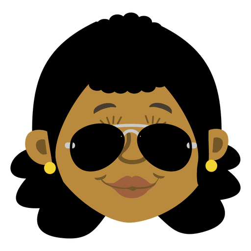 Black girl head cartoon 2 PNG Design