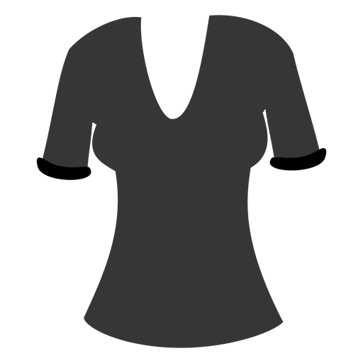 Schwarzes Damen T-Shirt PNG-Design